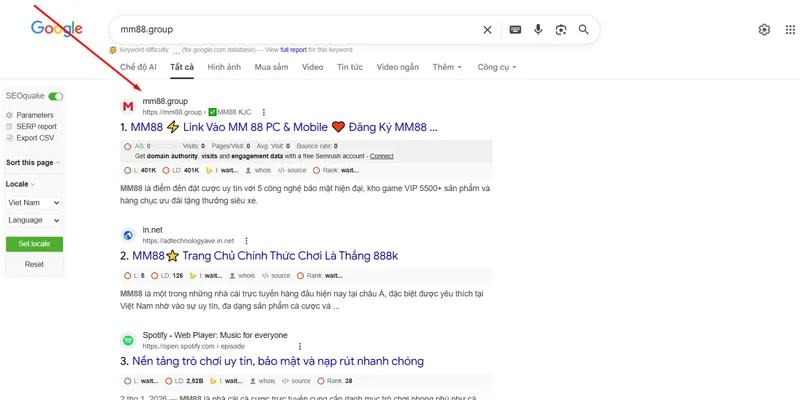 Vào google và search mm88.group
